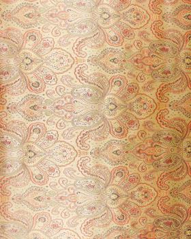 Satin jacquard Indien paisley Doré - Tissushop